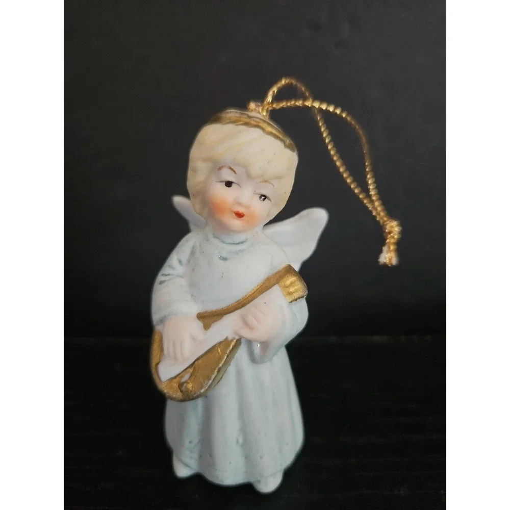 Vintage Guardian‎ Angel Ornament Porcelain